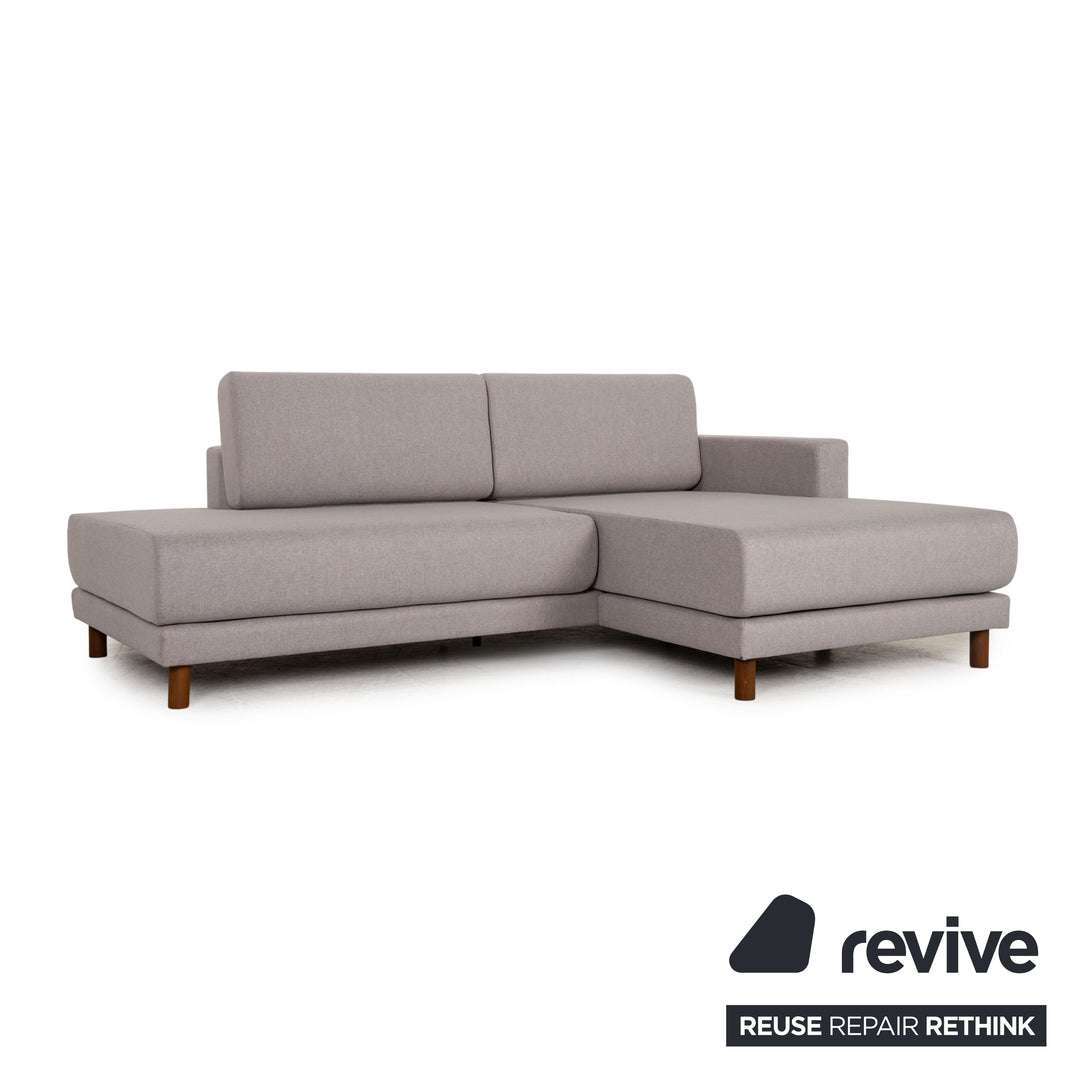 MYCS TYME Canapé d'angle en tissu Canapé gris