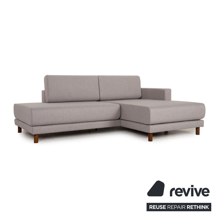 MYCS TYME Canapé d'angle en tissu Canapé gris
