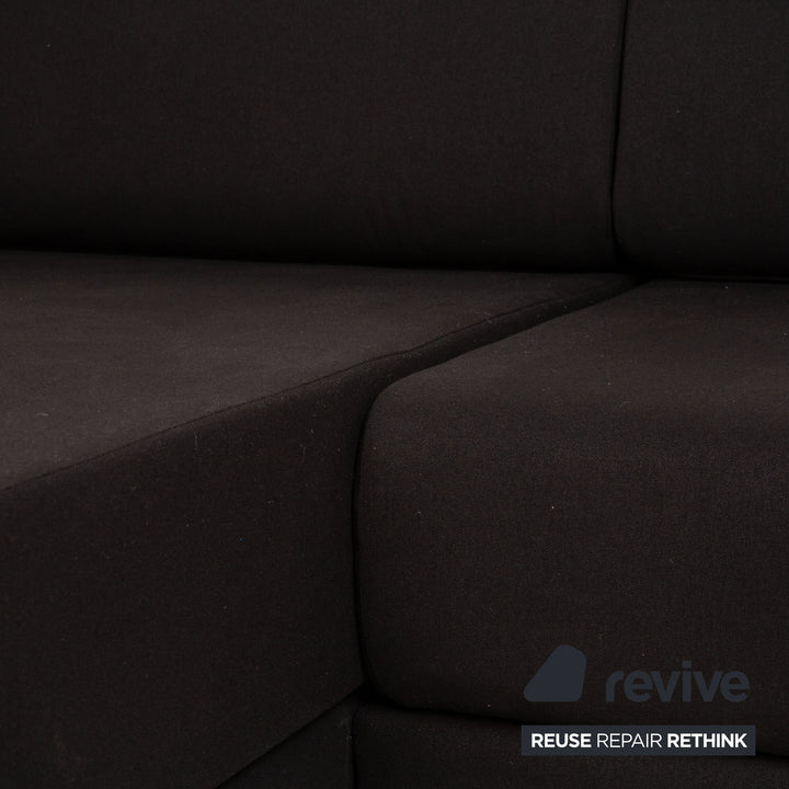 MYCS TYME Stoff Ecksofa Schwarz Sofa Couch