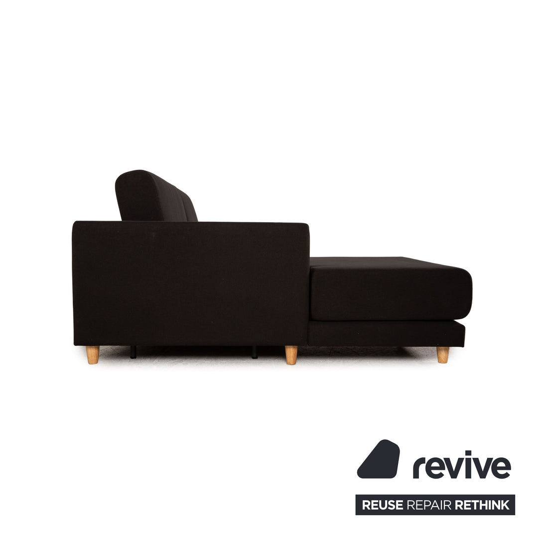 MYCS TYME Stoff Ecksofa Schwarz Sofa Couch