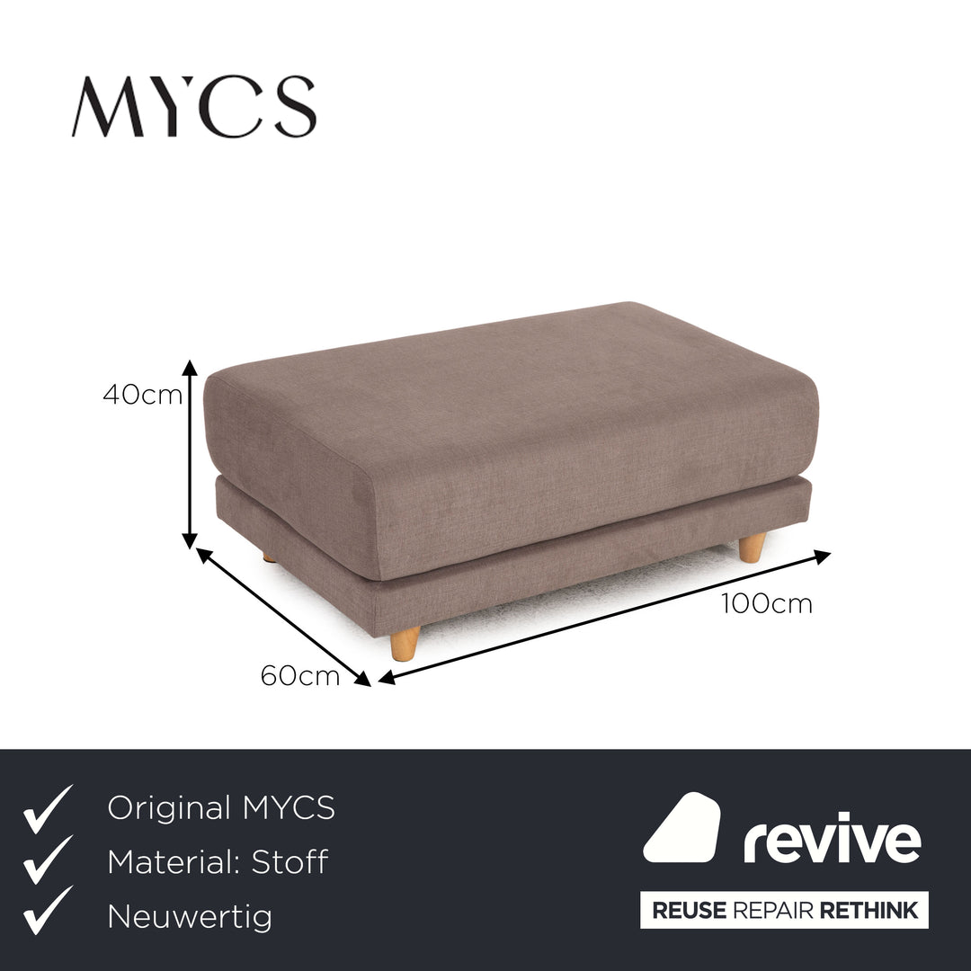 MYCS TYME fabric pouf grey