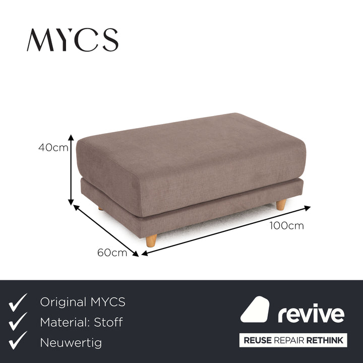 MYCS TYME fabric pouf grey
