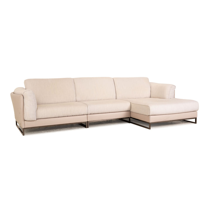 Natuzzi Armonia Stoff Grau Hellgrau Ecksofa Recamiere rechts