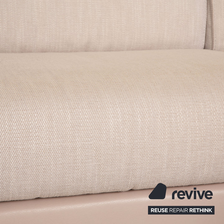 Natuzzi Armonia Stoff Grau Hellgrau Ecksofa Recamiere rechts