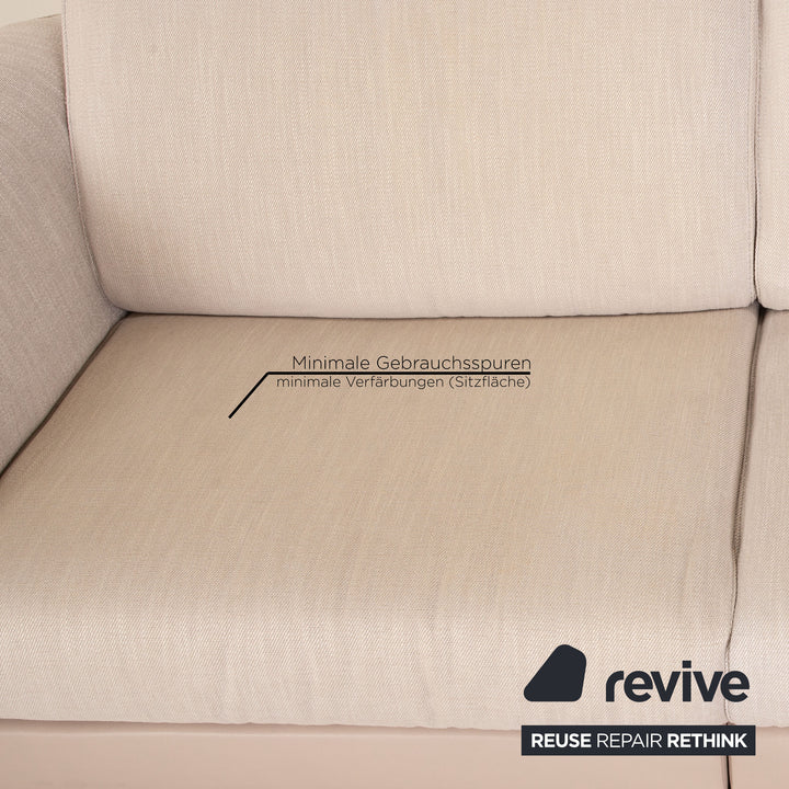Natuzzi Armonia Stoff Grau Hellgrau Ecksofa Recamiere rechts