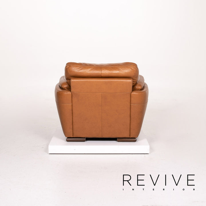 Natuzzi Editions Leder Sofa Cognac Braun #14404