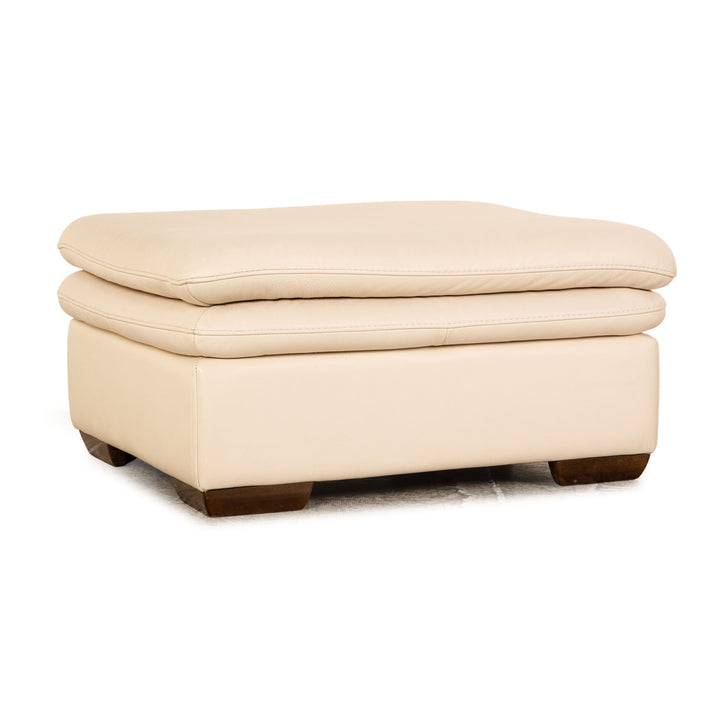 Tabouret en cuir Natuzzi crème