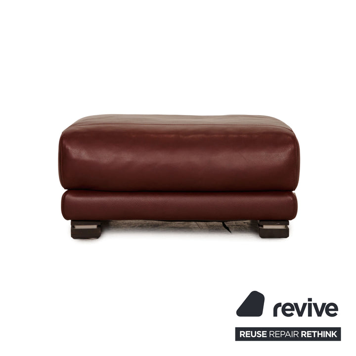 Natuzzi Leder Hocker Rot