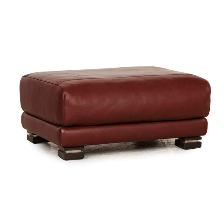 Natuzzi Leder Hocker Rot