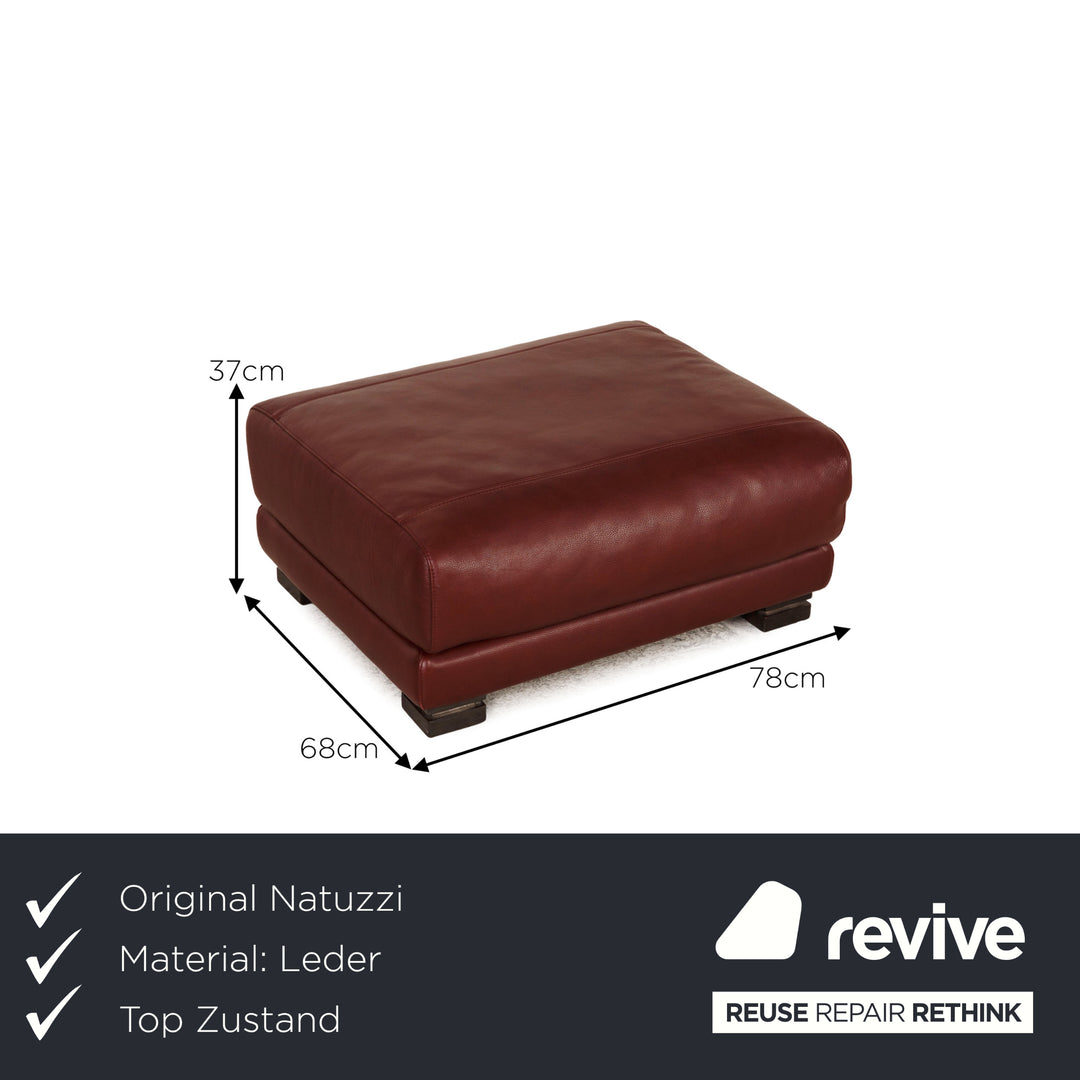 Natuzzi Leder Hocker Rot