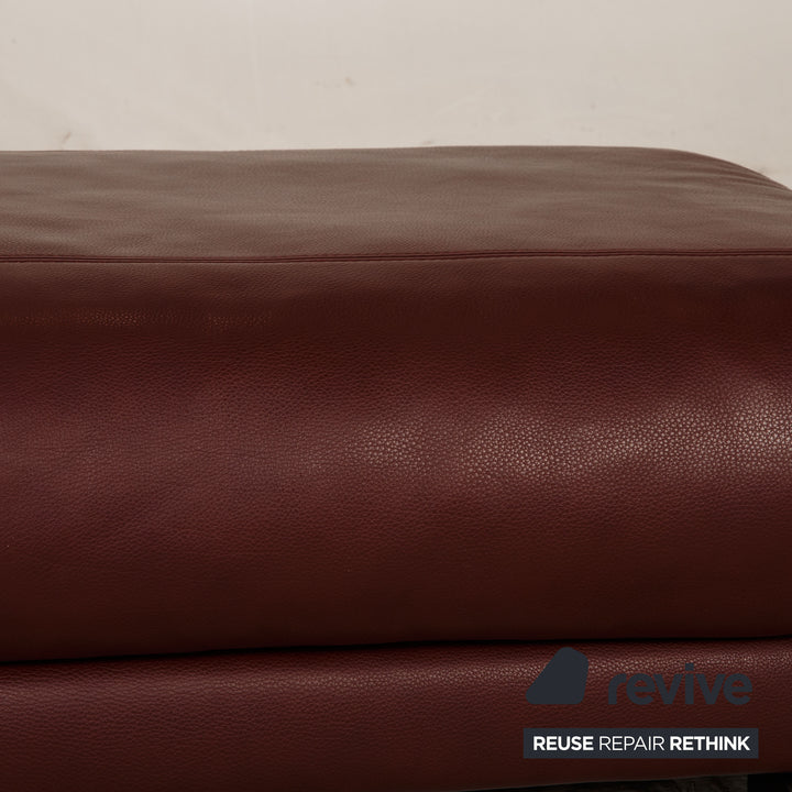 Natuzzi Leder Hocker Rot
