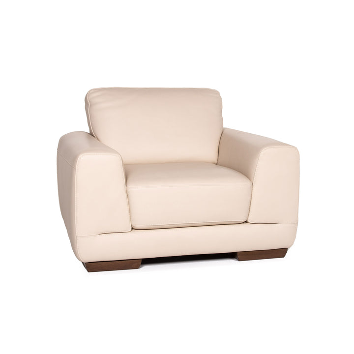 Natuzzi Leather Armchair Cream #13821