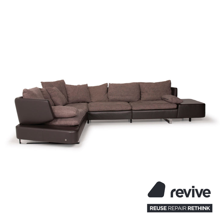 Natuzzi Opus Braun Ecksofa Leder