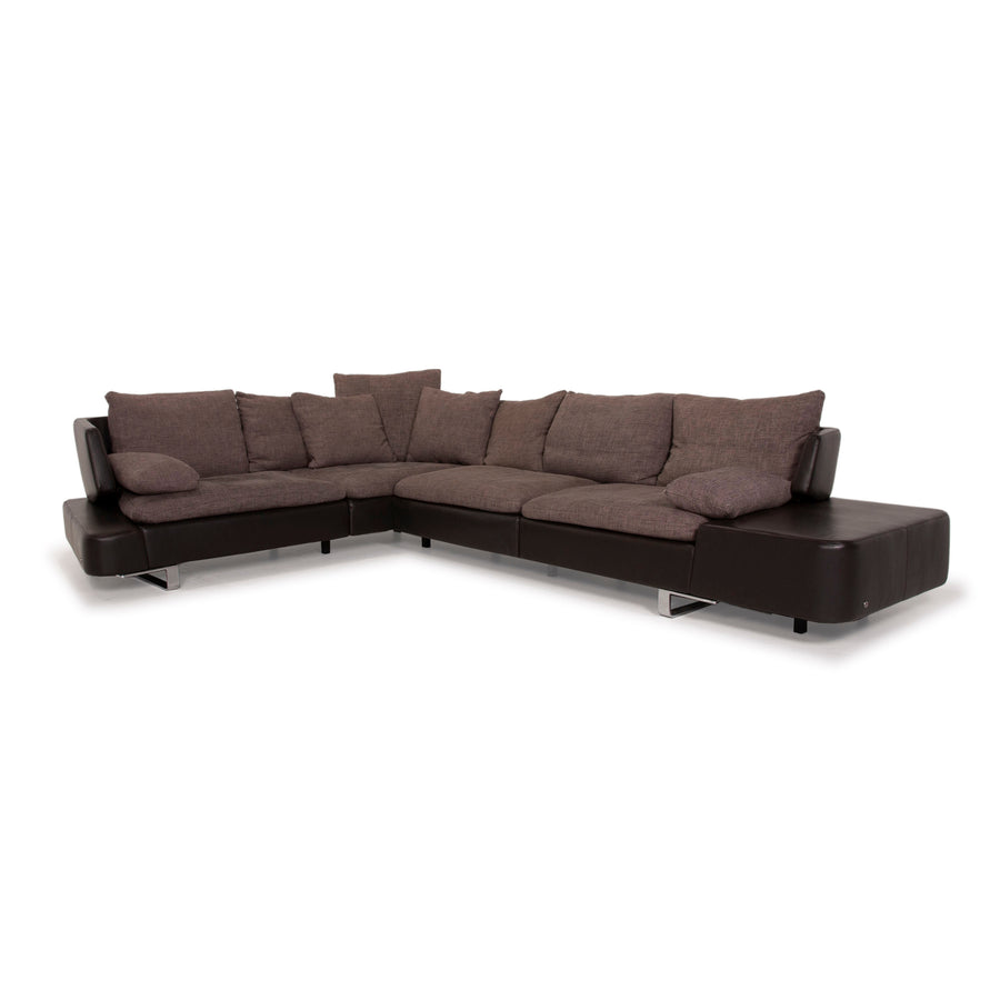 Natuzzi Opus Braun Ecksofa Leder