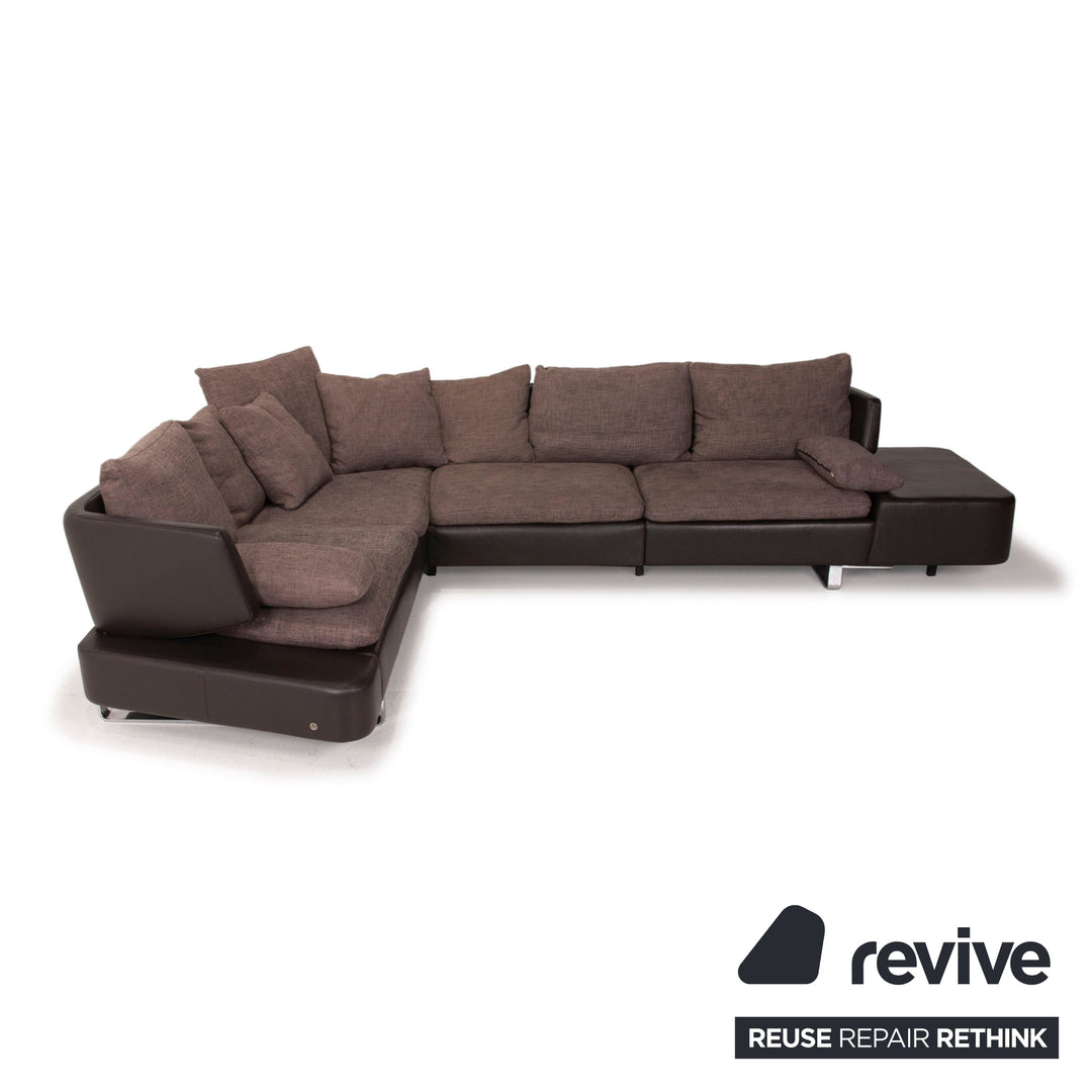 Natuzzi Opus Braun Ecksofa Leder