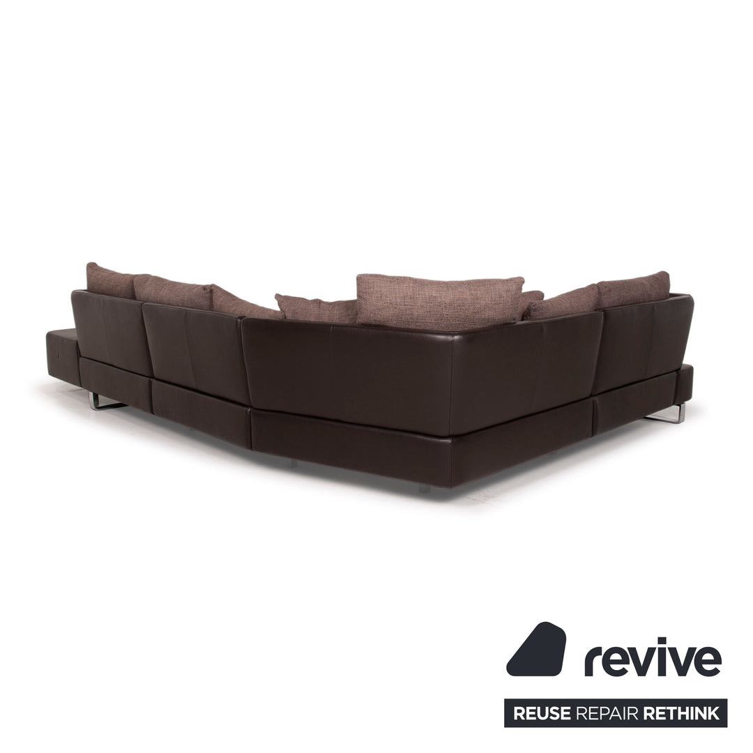 Natuzzi Opus Braun Ecksofa Leder