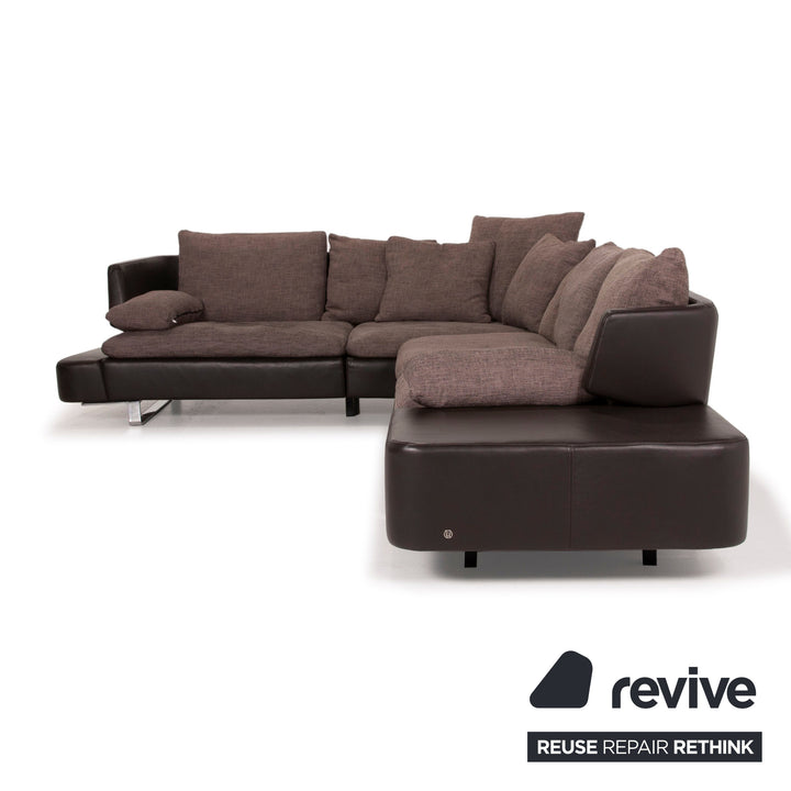 Natuzzi Opus Braun Ecksofa Leder