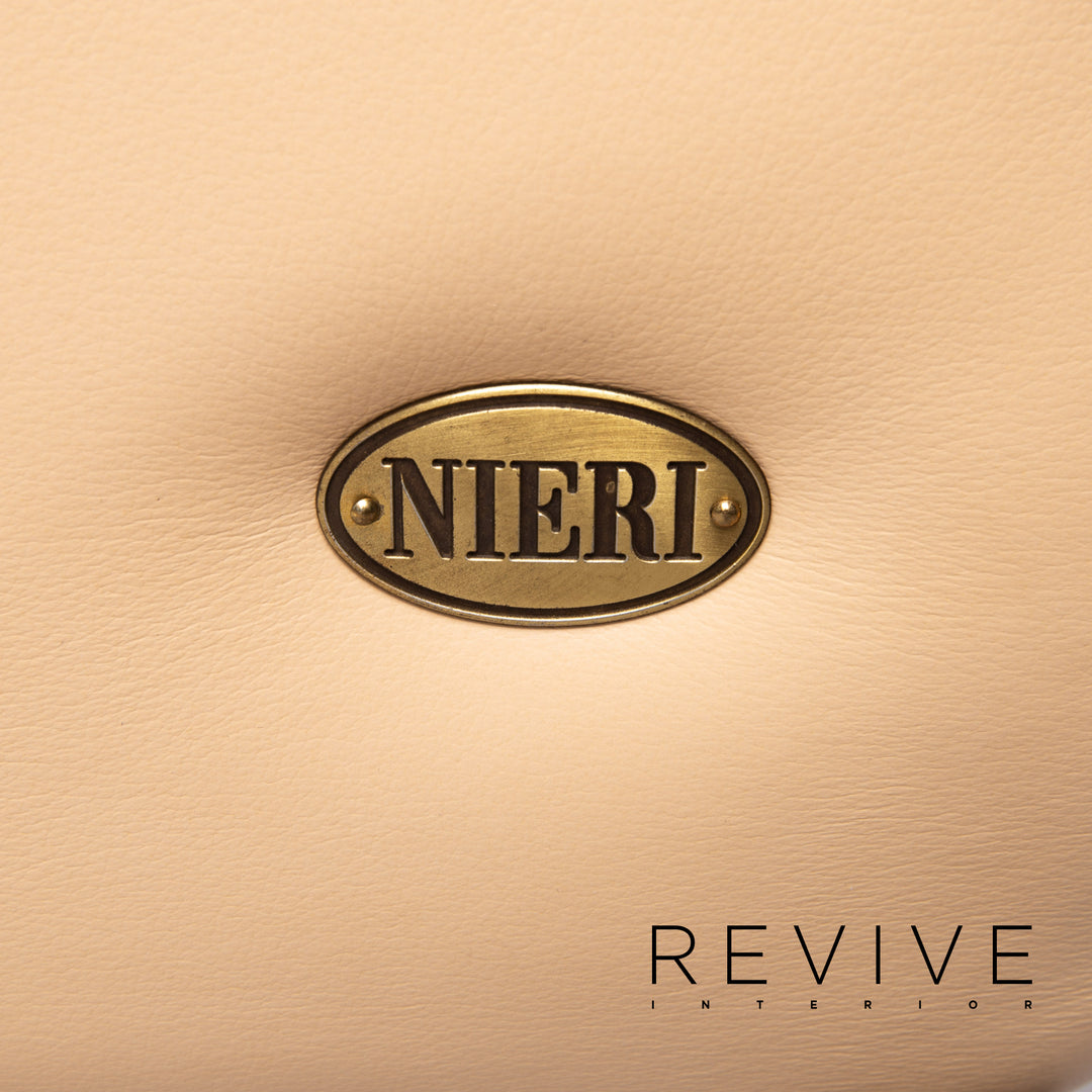 Fauteuil en cuir Nieri beige #13568