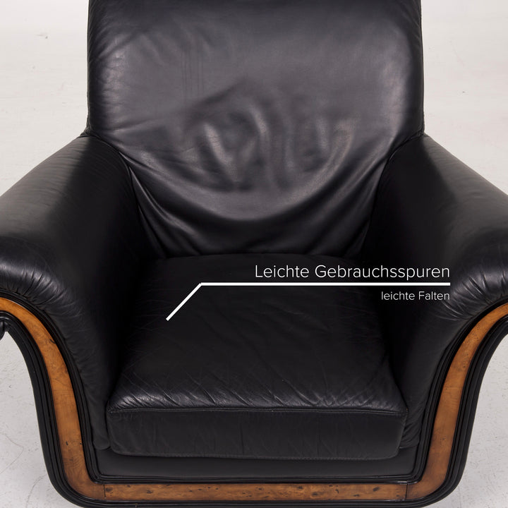 Nieri Leather Armchair Black #14913