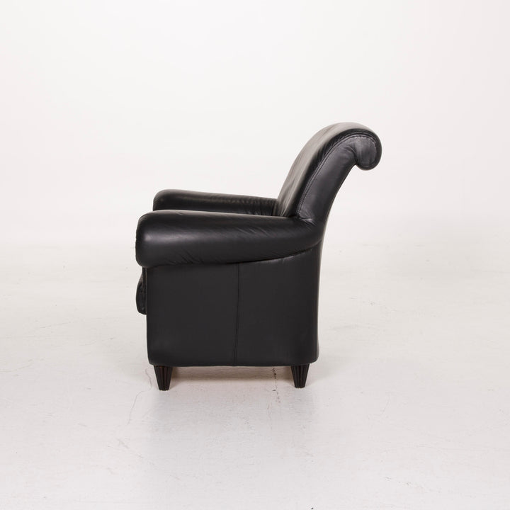 Nieri Leather Armchair Black #14913