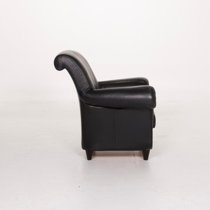 Nieri Leather Armchair Black #14913
