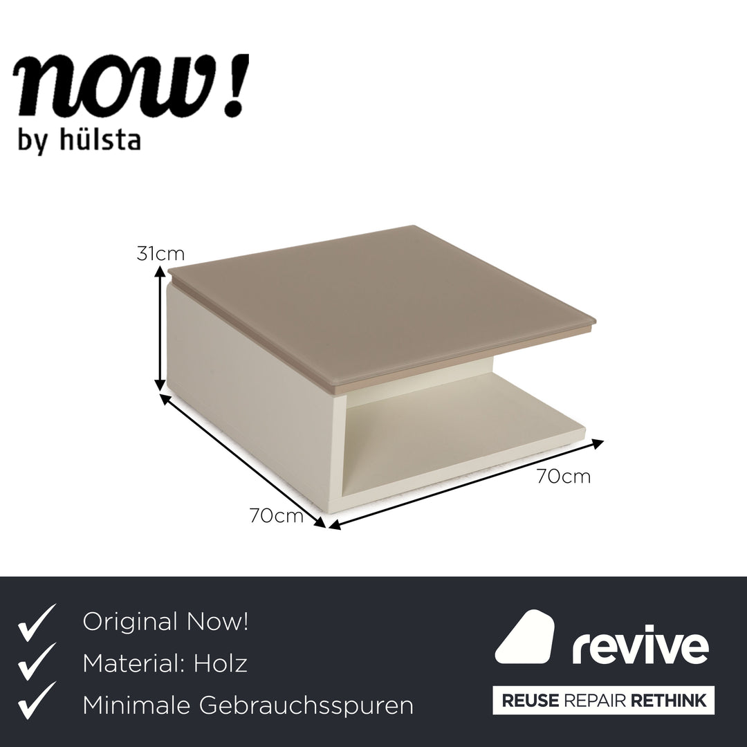 Now! Time Holz Couchtisch Beige Glas