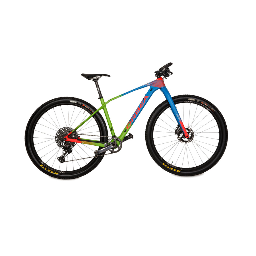 Orbea Alma M Pro 2019 Carbon Mountainbike Blau Grün Rot RG M Fahrrad Hardtail