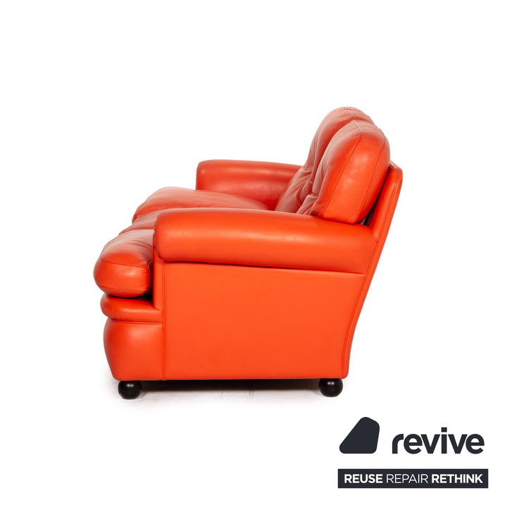 Poltrona Frau Dream On Leather Sofa Coral Orange Chesterfield Sofa Couch