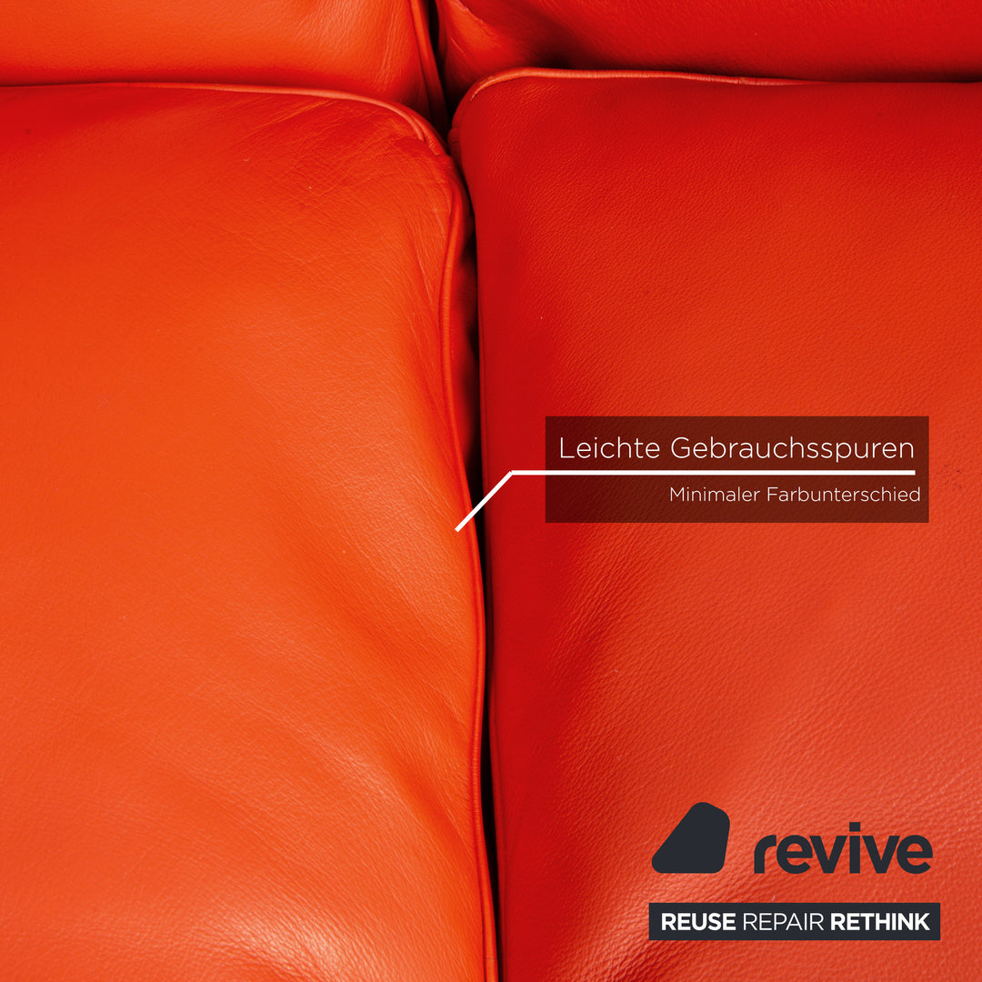 Poltrona Frau Dream On Leather Sofa Coral Orange Chesterfield Sofa Couch