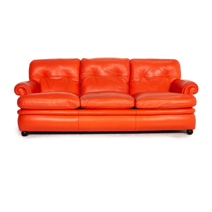 Poltrona Frau Dream On Leather Sofa Coral Orange Chesterfield Sofa Couch