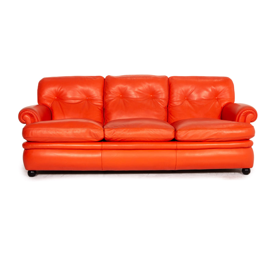 Poltrona Frau Dream On Leather Sofa Coral Orange Chesterfield Sofa Couch