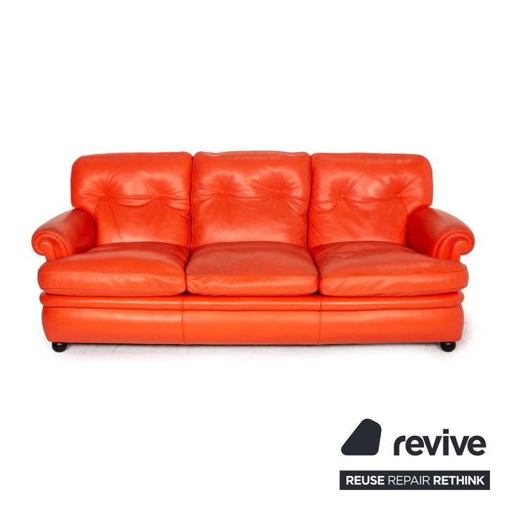 Poltrona Frau Dream On Leather Sofa Coral Orange Chesterfield Sofa Couch