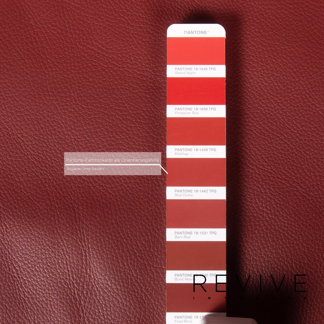 Puro Leder Ecksofa Rot Weinrot Sofa Couch