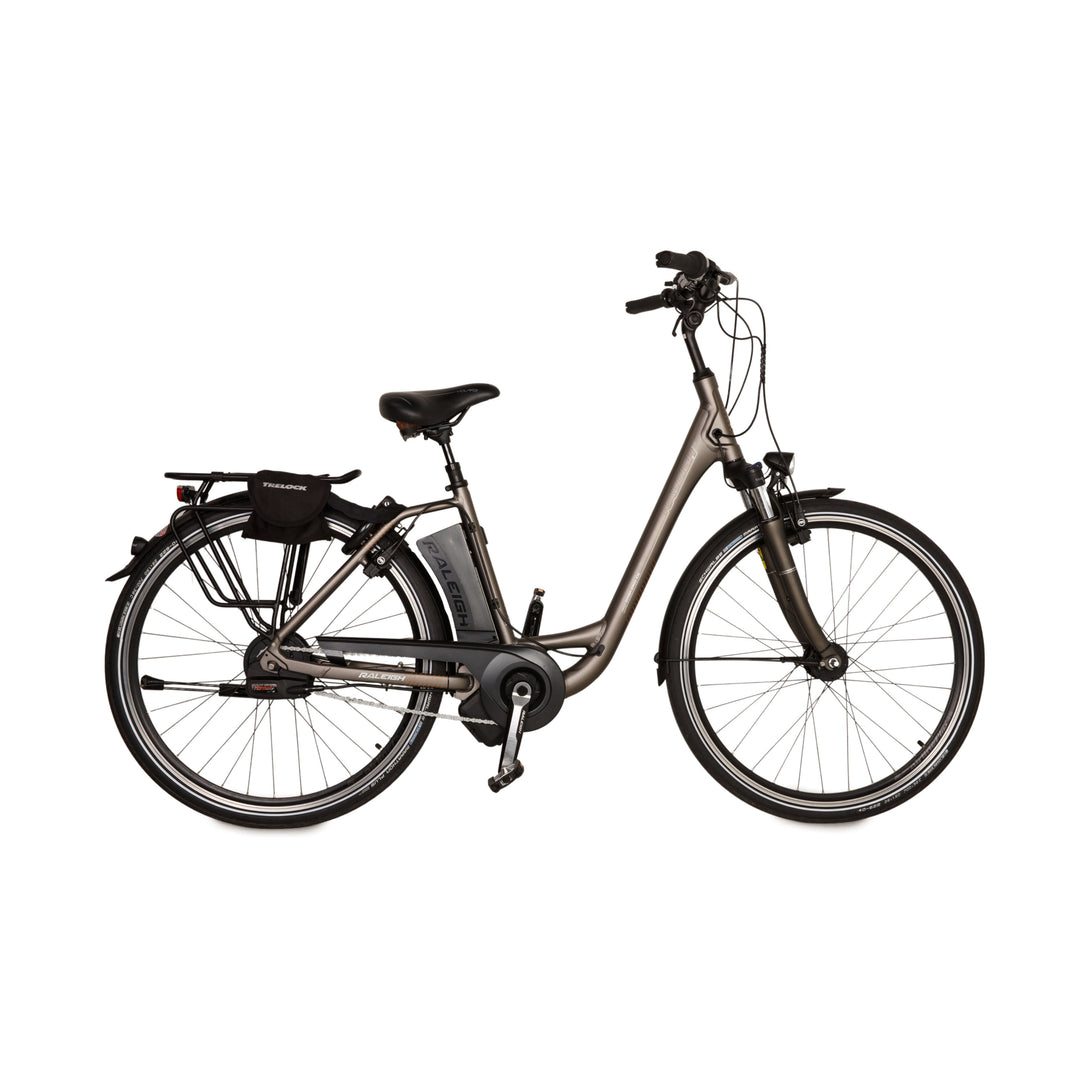 Raleigh DOVER IMPULSE ERGO XXL 2016 Vélo de ville électrique en aluminium 2016 Gris Argent RH 46 Vélo