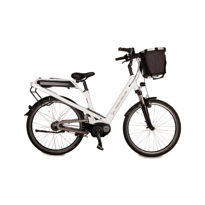 Vélo de ville électrique RIESE &amp; MÜLLER CULTURE CITY RETRAIT 2019 Blanc RH 46 Vélo