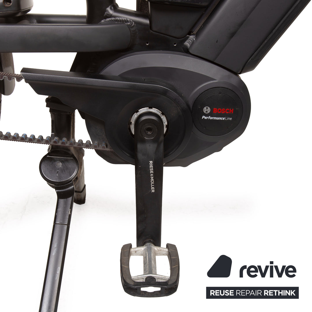 Riese &amp; Müller Multicharger GT Vario HS 2020 Vélo en aluminium Noir Vélo cargo électrique Double batterie Pedelec RH 47 cm