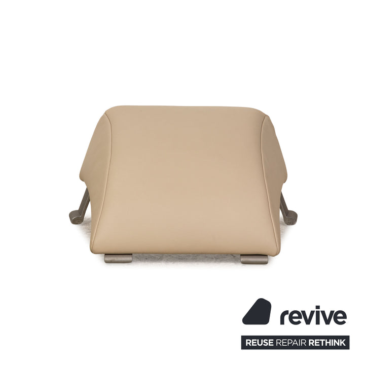 Rolf Benz 322 Leder Hocker Creme