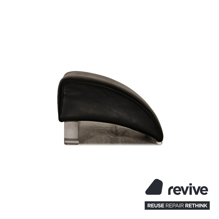 Rolf Benz 322 Leather Stool Black