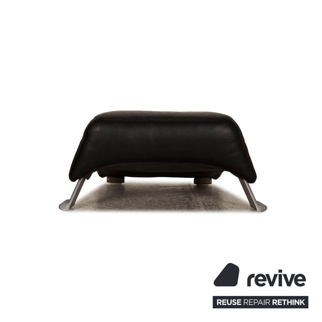 Rolf Benz 322 Leather Stool Black
