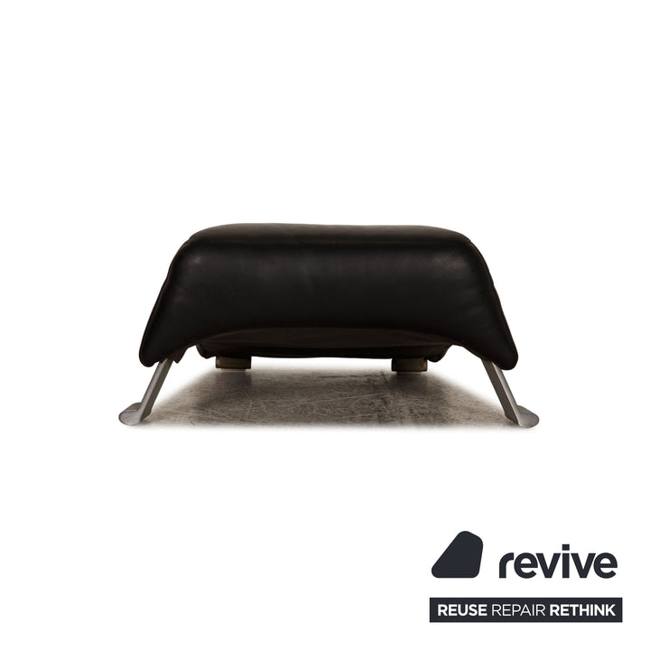 Rolf Benz 322 Leather Stool Black