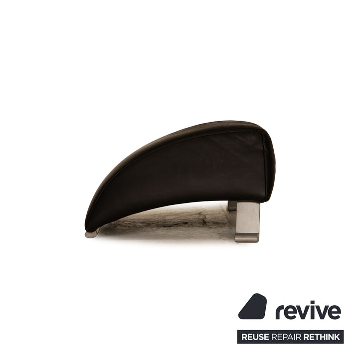 Rolf Benz 322 Leder Hocker Schwarz