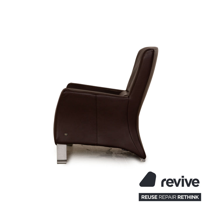 Rolf Benz 322 Fauteuil en cuir marron