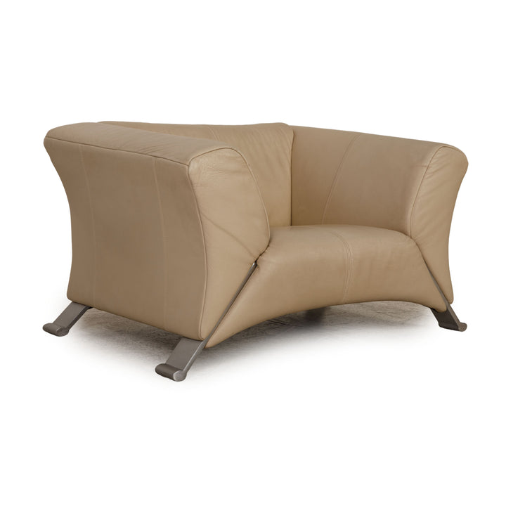 Rolf Benz 322 Leder Sessel Creme