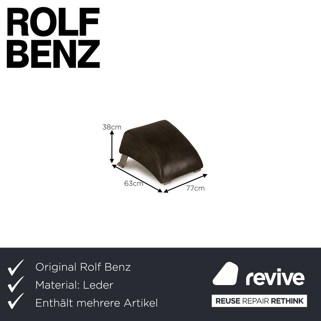 Rolf Benz 322 Leder Sessel Garnitur Grau Sessel Hocker