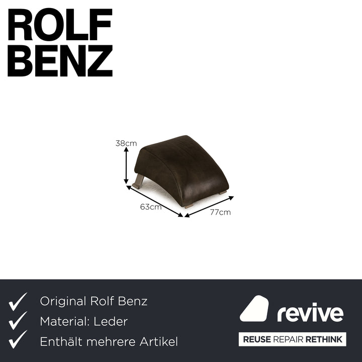 Rolf Benz 322 Leder Sessel Garnitur Grau Sessel Hocker