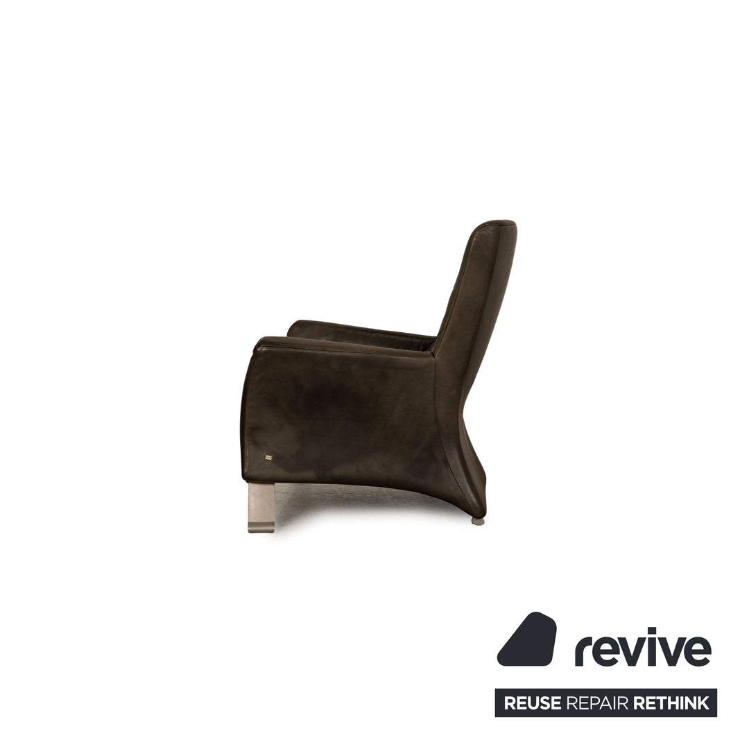Rolf Benz 322 Leder Sessel Grau