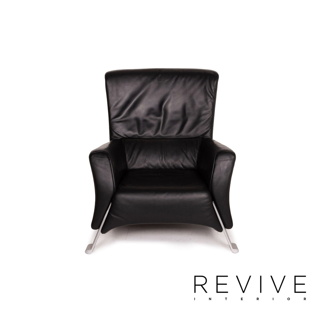 Rolf Benz 322 Leder Sessel Schwarz
