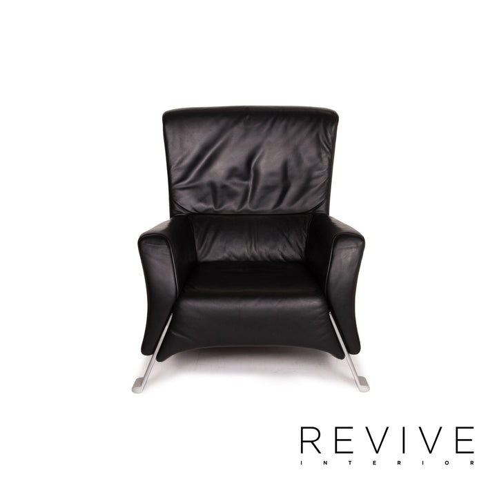 Rolf Benz 322 Leder Sessel Schwarz
