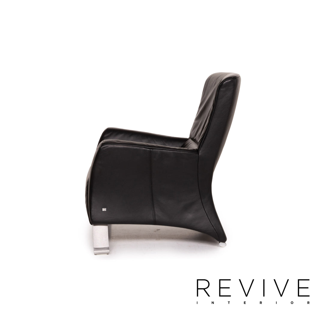 Rolf Benz 322 Leder Sessel Schwarz