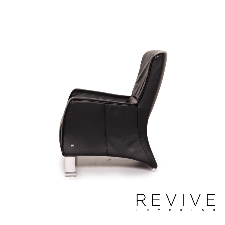 Rolf Benz 322 Leder Sessel Schwarz
